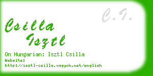 csilla isztl business card
